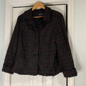 Jones New York Black and Red Jacket 16W​​